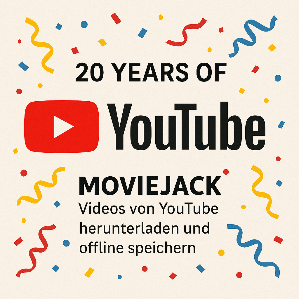 20 Jahre YouTube – Ein Rückblick auf den Video-Riesen und wie man Inhalte für immer sichern kann