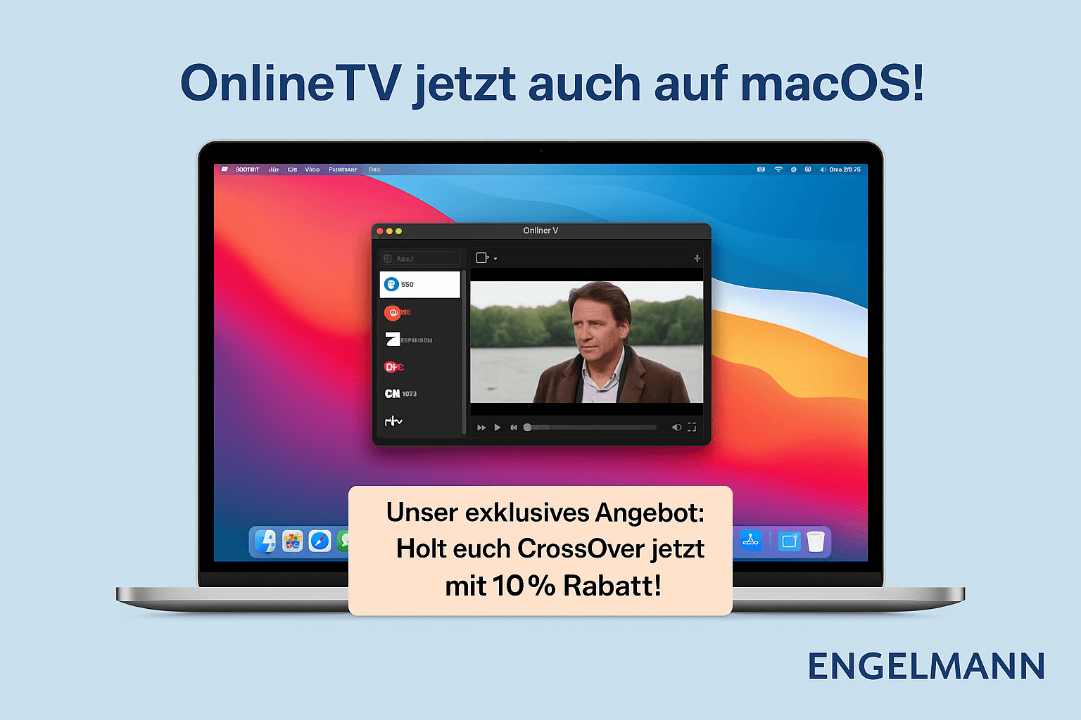 OnlineTV jetzt auch auf macOS - mit CrossOver! - Engelmann Software