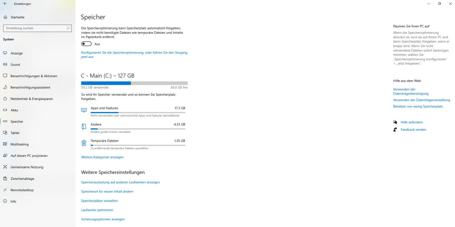 Speicherplatz nach Systemupdates von Windows 10 und Windows 11 zurückgewinnen - So geht's - Engelmann Software