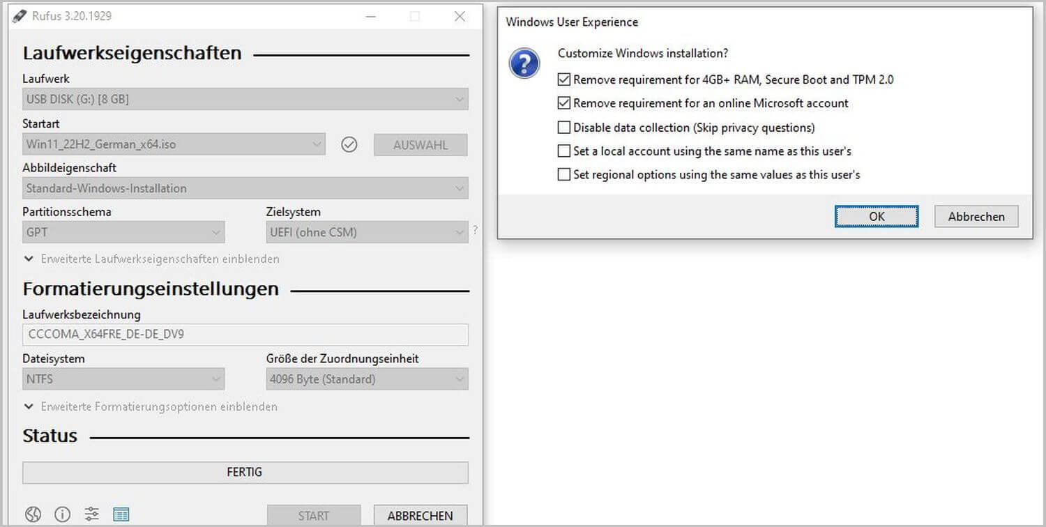Windows 11 vom USB-Stick aus installieren mit dem Freeware-Tool Rufus - Engelmann Software